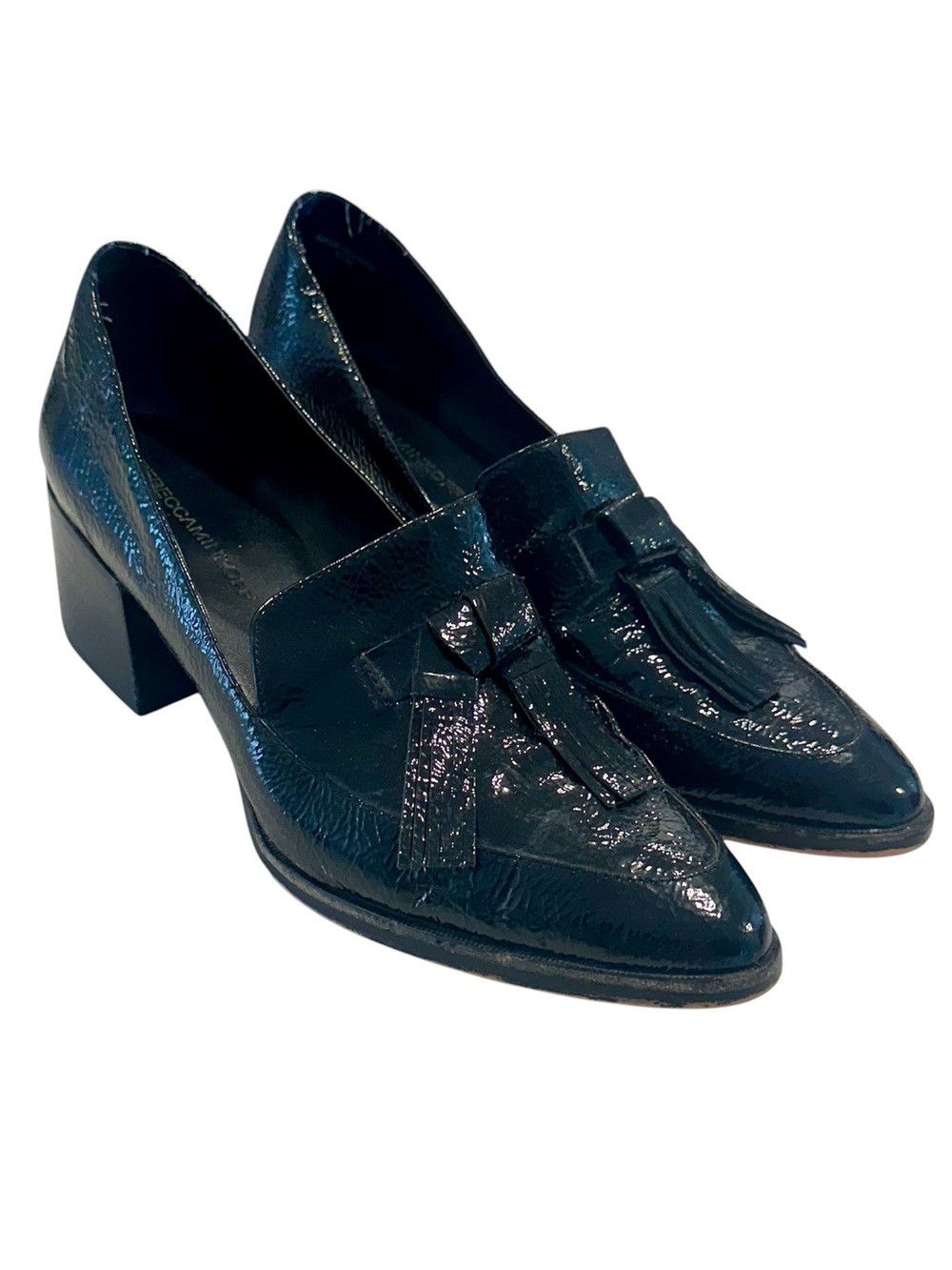 Rebecca Minkoff Black Patent Tassel Edie Loafers - Size: 9.5